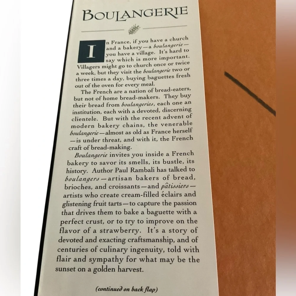 Boulangerie French Baking Culture Recipes Rambali Hardcover Book First Edition